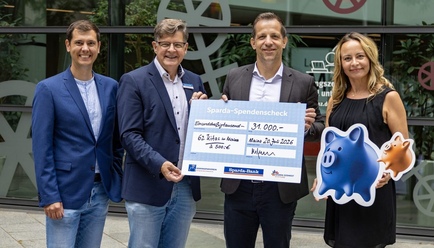Gewinnsparverein der Sparda Bank übergibt 31.000 Euro an städtische Kitas in Mainz